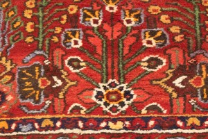 Vintage Red Tribal 3'7X9'5 Lilian Persian Runner Rug