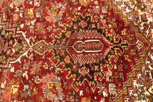 Vintage Red Geometric 11X15 Heriz Persian Rug