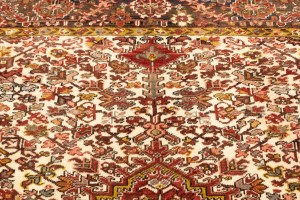 Vintage Red Geometric 11X15 Heriz Persian Rug
