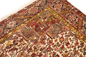 Vintage Red Geometric 11X15 Heriz Persian Rug