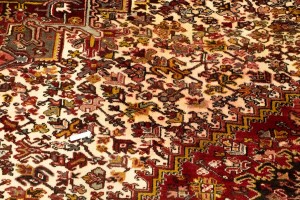 Vintage Red Geometric 11X15 Heriz Persian Rug