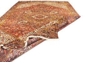 Vintage Red Geometric 11X15 Heriz Persian Rug