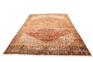 Vintage Red Geometric 11X15 Heriz Persian Rug