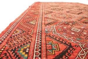 Vintage Red Tribal 5X10 Shiraz Lori Persian Rug