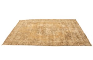 Antique Muted Distressed 7X11 Tabriz Persian Rug