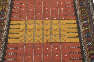 Multicolored Tribal 3'7X5'6 Sumak Herati Persian Rug