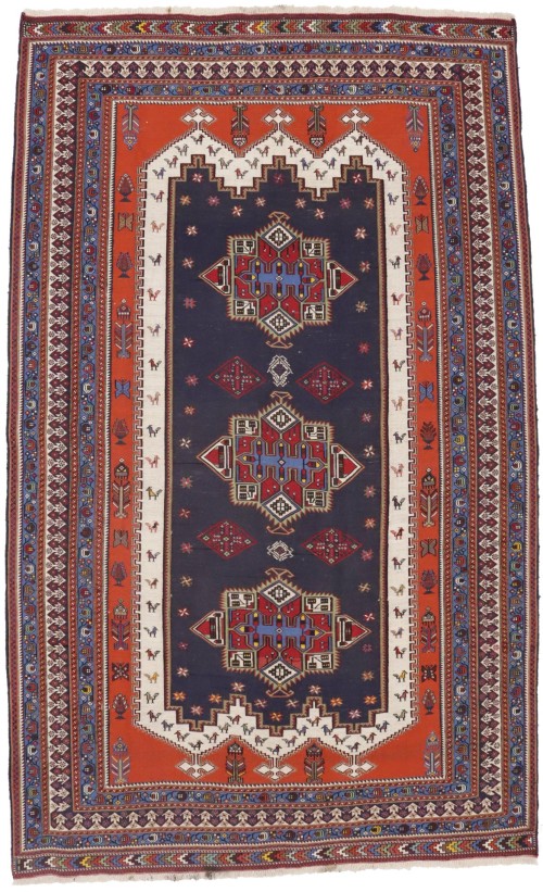 Plum Tribal 4'6X7'6 Sumak Persian Rug