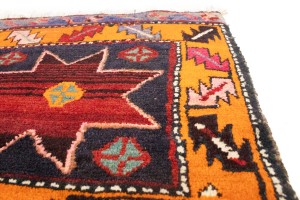 Vintage Geometric Tribal 1'8X1'8 Heriz Persian Square Rug