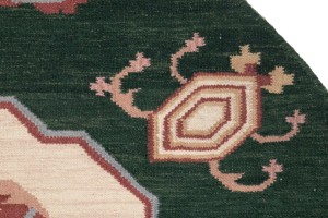 Floral Dhurrie 7X7 Chinese Oriental Round Rug