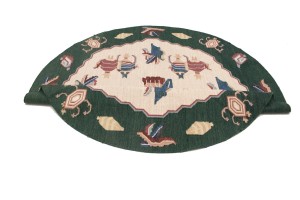 Floral Dhurrie 7X7 Chinese Oriental Round Rug