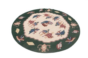 Floral Dhurrie 7X7 Chinese Oriental Round Rug