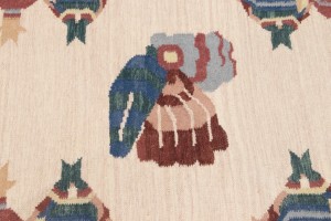 Floral Dhurrie 7X7 Chinese Oriental Round Rug