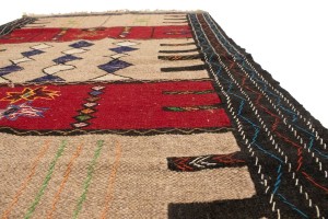 Beige Tribal 3'6X6 Sumak Herati Persian Rug