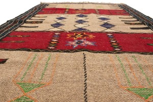 Beige Tribal 3'6X6 Sumak Herati Persian Rug