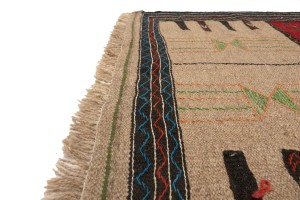 Beige Tribal 3'6X6 Sumak Herati Persian Rug