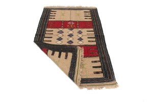 Beige Tribal 3'6X6 Sumak Herati Persian Rug