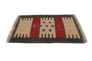 Beige Tribal 3'6X6 Sumak Herati Persian Rug