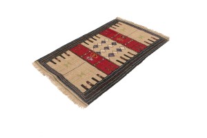 Beige Tribal 3'6X6 Sumak Herati Persian Rug