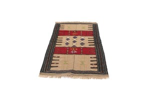 Beige Tribal 3'6X6 Sumak Herati Persian Rug