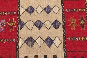 Beige Tribal 3'6X6 Sumak Herati Persian Rug