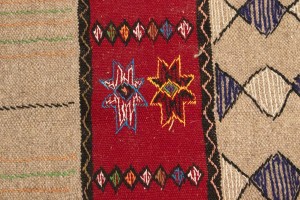 Beige Tribal 3'6X6 Sumak Herati Persian Rug