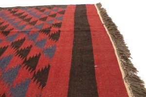 Vintage Tribal Red 4'7X12'6 Kilim Persian Runner Rug