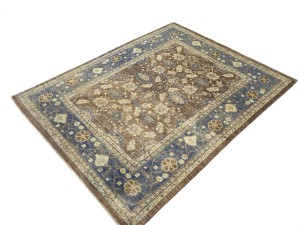 Brown Floral 4'9X6'3 Afghan Oriental Rug