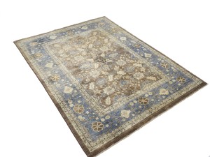 Brown Floral 4'9X6'3 Afghan Oriental Rug
