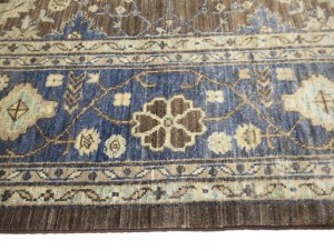 Brown Floral 4'9X6'3 Afghan Oriental Rug