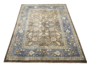 Brown Floral 4'9X6'3 Afghan Oriental Rug