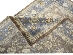 Brown Floral 4'9X6'3 Afghan Oriental Rug