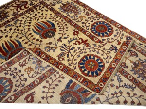 Beige Floral 7X10 Afghan Mamlouk Oriental Rug