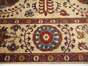 Beige Floral 7X10 Afghan Mamlouk Oriental Rug
