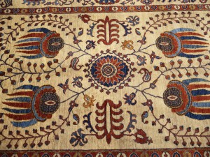 Beige Floral 7X10 Afghan Mamlouk Oriental Rug