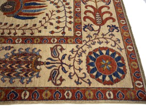 Beige Floral 7X10 Afghan Mamlouk Oriental Rug