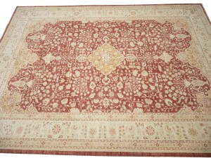 Red Floral 13X17 Oushak Peshawar Oriental Rug
