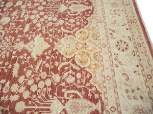 Red Floral 13X17 Oushak Peshawar Oriental Rug