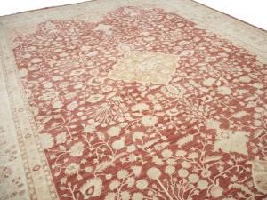 Red Floral 13X17 Oushak Peshawar Oriental Rug