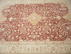 Red Floral 13X17 Oushak Peshawar Oriental Rug