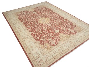 Red Floral 13X17 Oushak Peshawar Oriental Rug