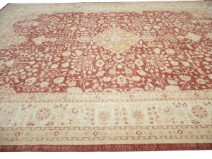 Red Floral 13X17 Oushak Peshawar Oriental Rug