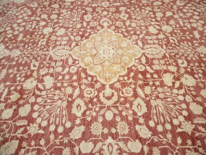 Red Floral 13X17 Oushak Peshawar Oriental Rug