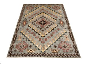 Gray Geometric Tribal 10X14 Afghan Oriental Rug