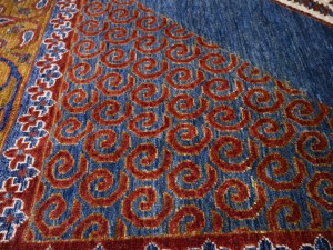 Blue Geometric Tribal 8'2X11'6 Afghan Oriental Rug