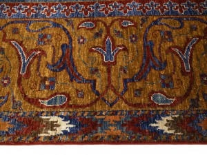 Blue Geometric Tribal 8'2X11'6 Afghan Oriental Rug