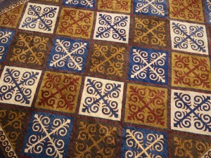 Multicolored Geometric Tribal 8'5X9'8 Afghan Yalameh Oriental Rug