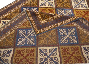 Multicolored Geometric Tribal 8'5X9'8 Afghan Yalameh Oriental Rug