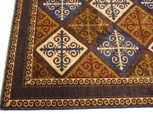 Multicolored Geometric Tribal 8'5X9'8 Afghan Yalameh Oriental Rug