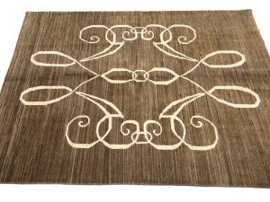 Brown Pictorial 4'9X6'4 Afghan Gabbeh Oriental Rug