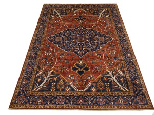 Rusty Red Floral Tribal 7X10 Afghan Herati Oriental Rug